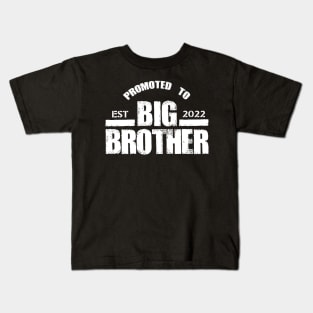 PROMOTED TO BIG BROTHER 2022 RETRO Kids T-Shirt